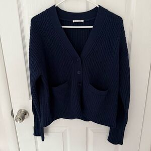 Reformation Blue Yak Wool Cardigan Sweater Size Small